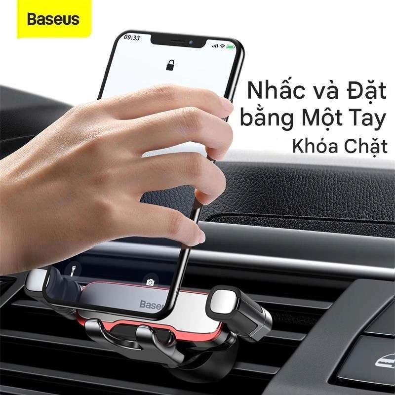 Giá đỡ điện thoại trên Ô tô Baseus Lateral Gravity kẹp cửa gió điều hòa